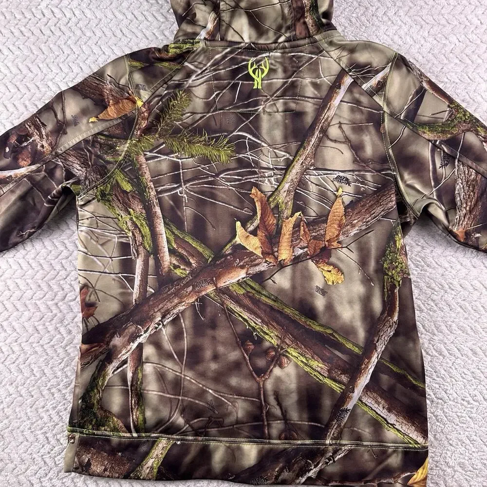 Huntworth Hoodie, Youth Boy's Size Medium, Brown, Camouflage, Pullover- Oak Tree